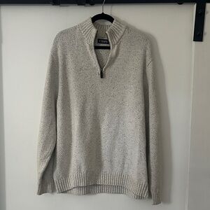 Chaps Men's XXL Zip-Up Sweater in Light Gray